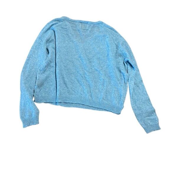 Jumper 1234 Mongolian cashmere v-neck sweater blue 3 12/14 - Picture 1 of 9